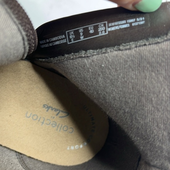 Clarks Scene Zip Brown Leather Ankle Boots Womens Size 9 BLEMISH - Picture 9 of 9